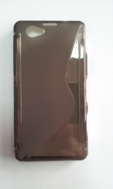 Силиконов гръб ТПУ S-Line за Sony Xperia Z1 Compact Черен